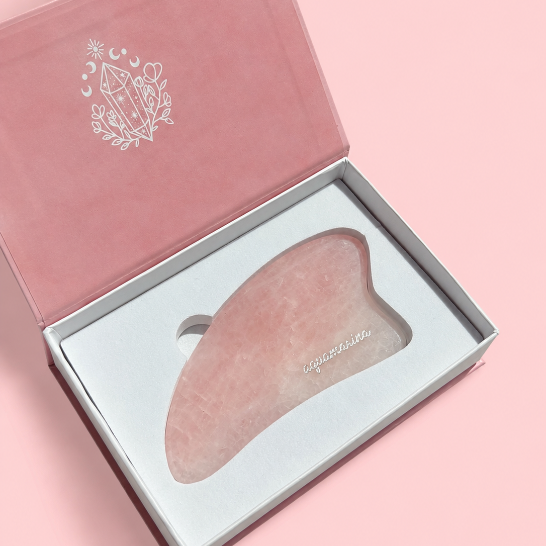 Extra Large Gua Sha Massage Tool - Rose Quartz