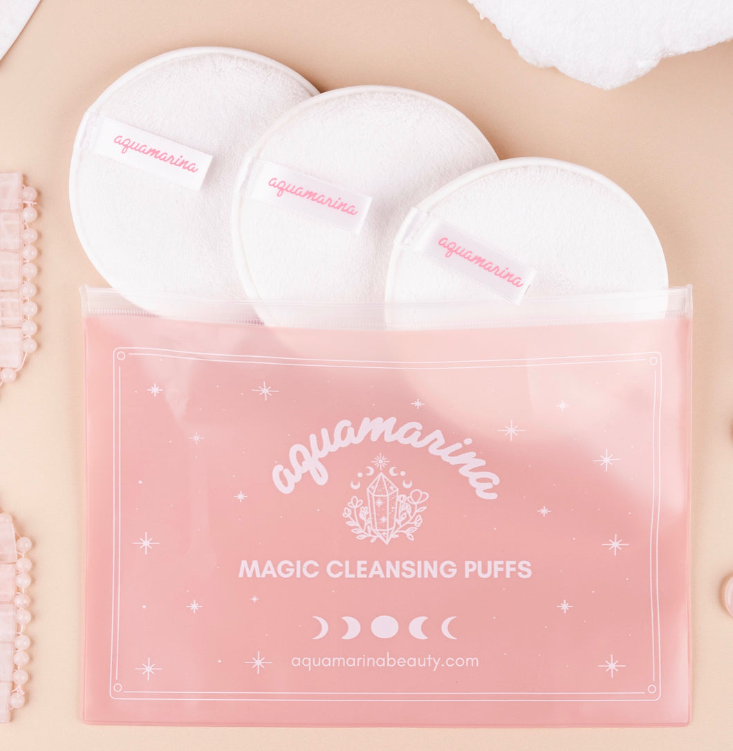 Magic Cleansing Puffs • Set of 3 in Pouch