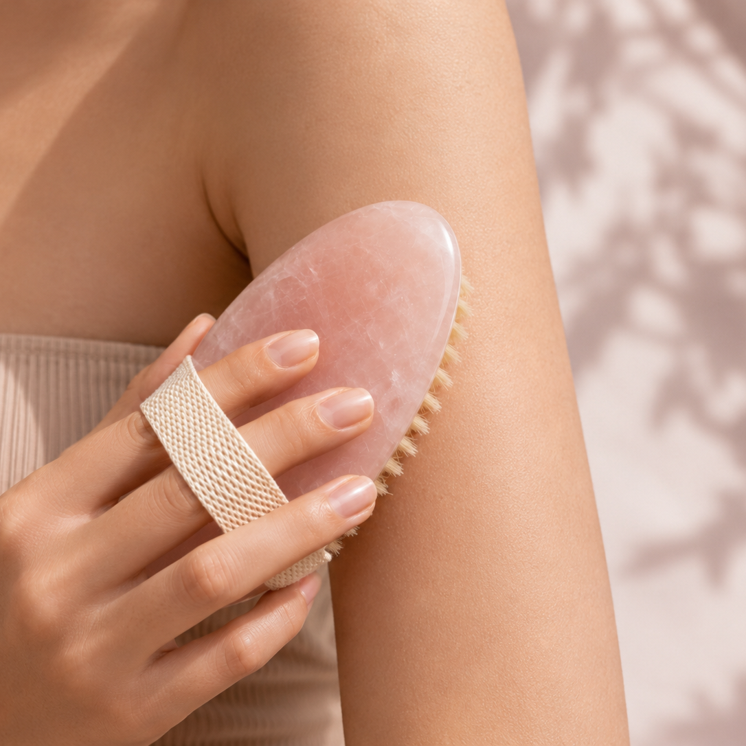 Rose Quartz Body Brush
