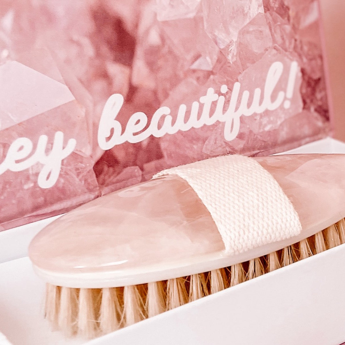 Rose Quartz Body Brush